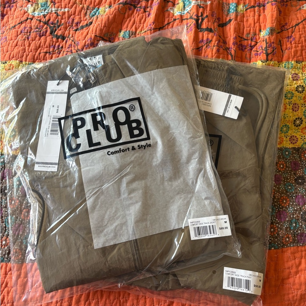 Pro Club Olive Green Jacket/Pants track suit